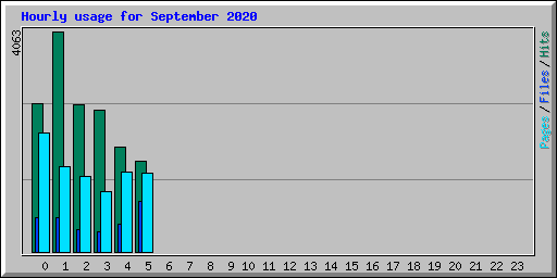 Hourly usage for September 2020