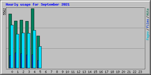 Hourly usage for September 2021