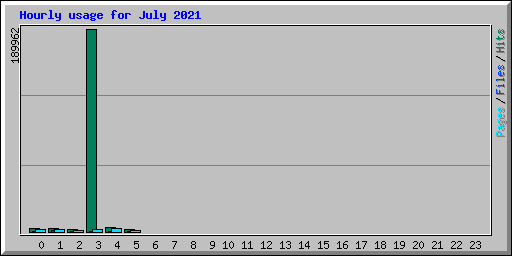 Hourly usage for July 2021