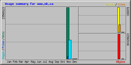 Usage summary for www.nk.ca