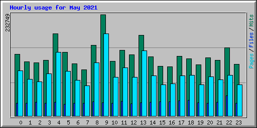 Hourly usage for May 2021