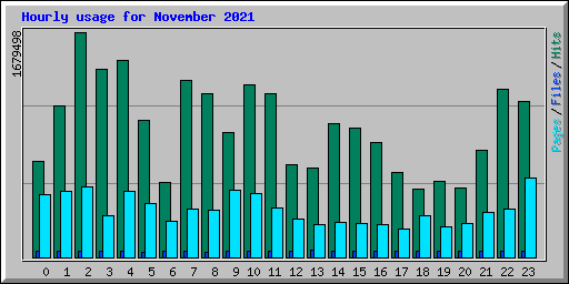 Hourly usage for November 2021