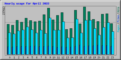 Hourly usage for April 2022