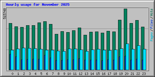 Hourly usage for November 2025