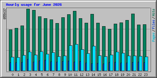 Hourly usage for June 2026