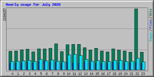 Hourly usage for July 2026
