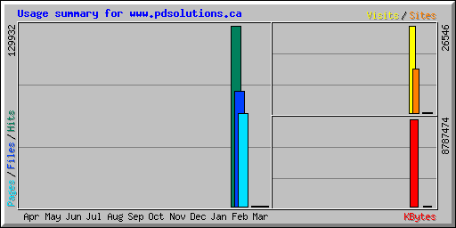 Usage summary for www.pdsolutions.ca