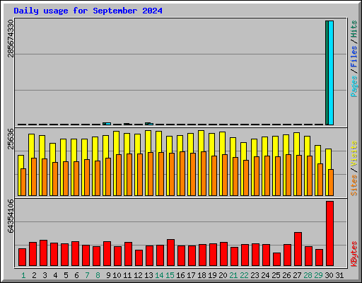 Daily usage for September 2024