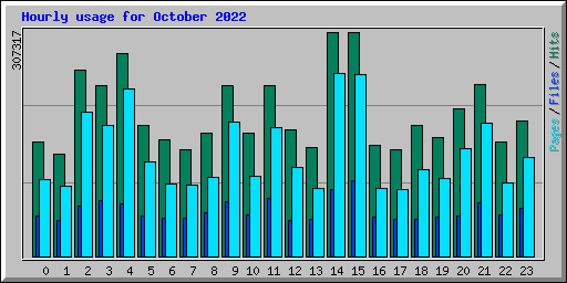 Hourly usage for October 2022