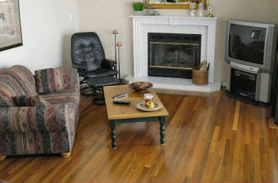 Brazilian oak site finished hardwood with three coats of oil-based urethane